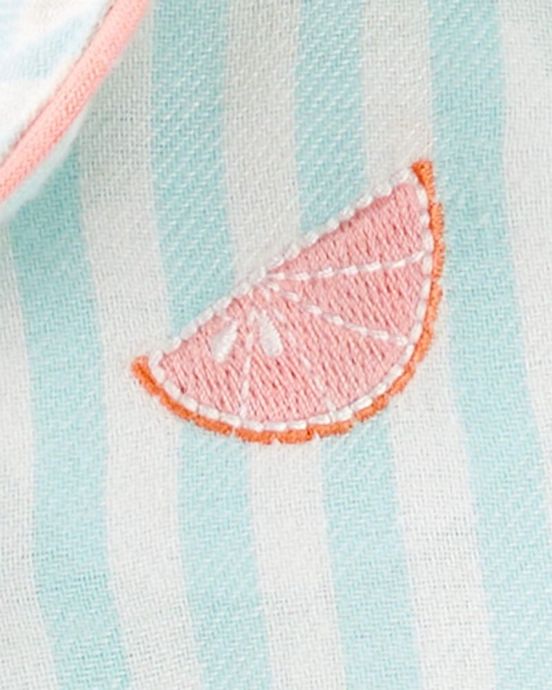 Toddler Striped Loose Fit 2-Piece Pyjamas - Mint, image 3 of 4 slides