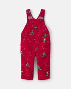 Baby Bear Corduroy Overalls - Red, image 1 of 7 slides