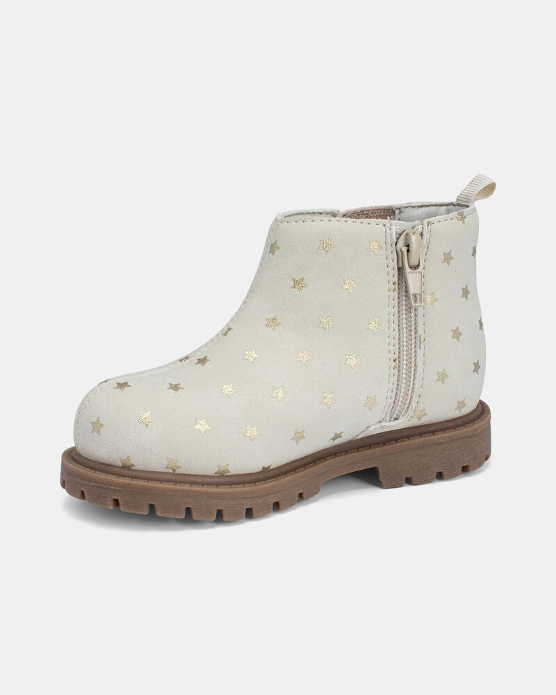 Tout-petit - Bottes de mode m&eacute;talliques &eacute;toile - Ivoire, image 7 sur 7 diapositives