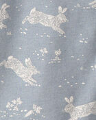 Baby Organic Cotton Sleeper Pyjama in Blue Bunnies Print, image 4 of 5 slides