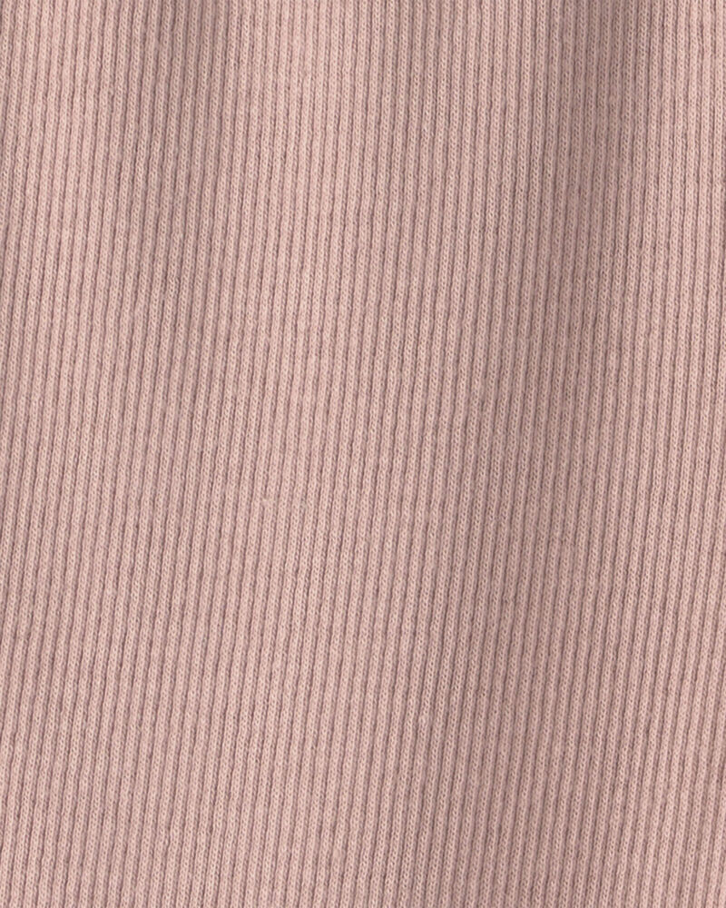B&eacute;b&eacute; fille - Pantalon &agrave; pieds en coton c&ocirc;tel&eacute; certifi&eacute; biologique, image 3 sur 3 diapositives