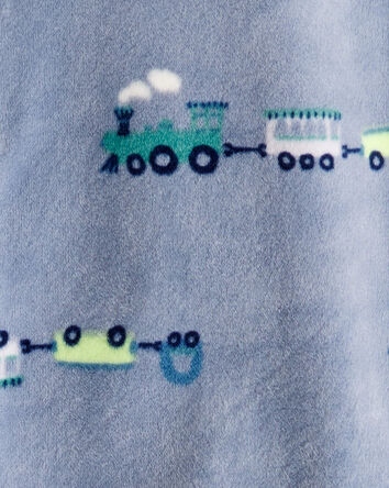 Tout-petit gar&ccedil;on - Pyjama une pi&egrave;ce &agrave; manches longues DreamPlush ajust&eacute; - Bleu/Gris, 