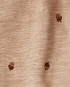 Baby 2-Piece Thanksgiving Acorn Print Cotton Long-Sleeve Tee & Pant Set - Brown/Cream, image 5 of 6 slides
