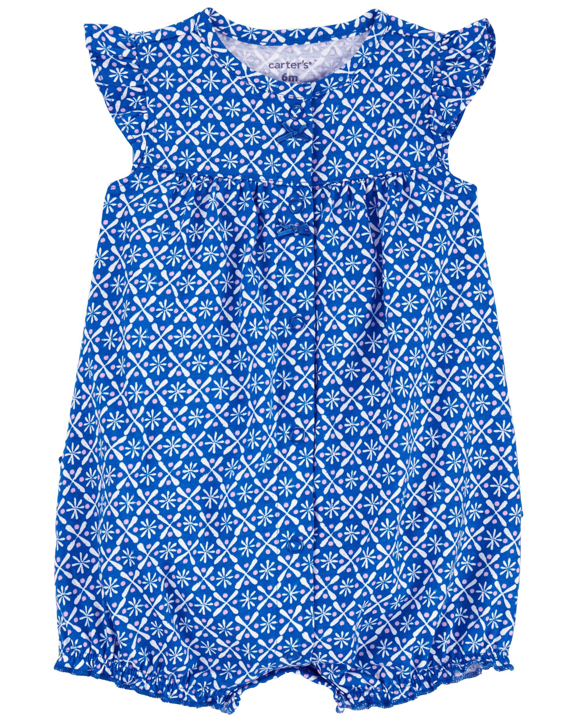Baby Geo Print Snap Up Romper