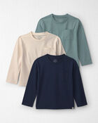 Toddler Boy 3-Pack Organic Cotton Tops, image 1 of 6 slides