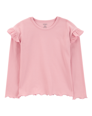 Kid Long-Sleeve Ribbed Top, 