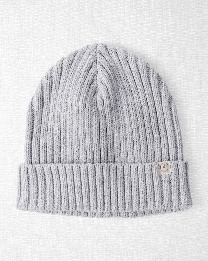 Toddler Organic Cotton Sweater Knit Beanie, image 1 of 3 slides