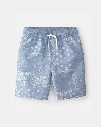 Boys Bandana Swim Trunks - Blue, 