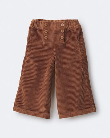Toddler Girl Urban Corduroy Wide-Leg Pant &ndash; Brown, 