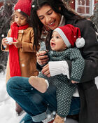 Baby Organic Cotton Santa Hat, image 2 of 3 slides