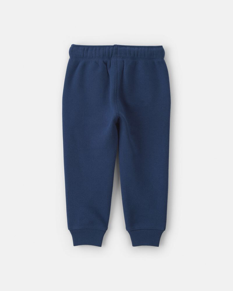 Toddler Boy Fleece Joggers - Navy Blue, image 2 of 4 slides