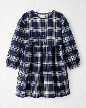 Girls Organic Cotton Flannel Dress , 