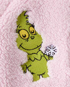 Toddler Girl Dr. Seuss™ The Grinch Sherpa Quarter-Zip Pullover Sweatshirt - Pink, image 3 of 3 slides