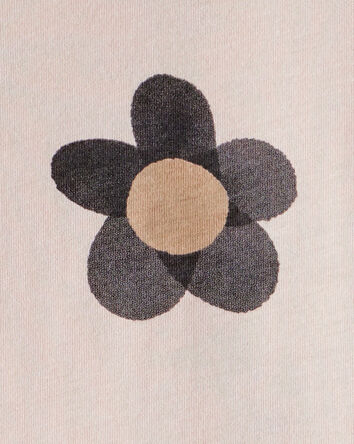 Tout-petit fille - Haut à manches longues et basque à motifs de fleurs - Brun, 