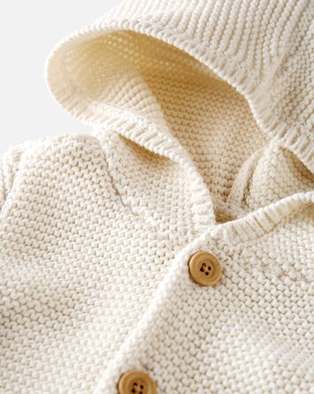 Tout-petit - Cardigan &agrave; point unique en tissu bio, 