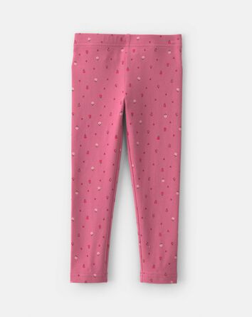 Toute-petite fille - Legging extensible en coton &agrave; motif floral - Rose, 