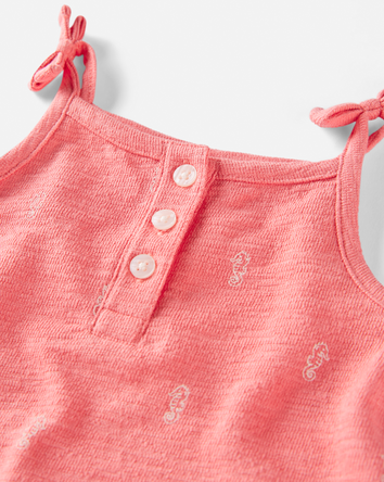 Baby Seahorse-Print Romper Made with Organic Cotton, 