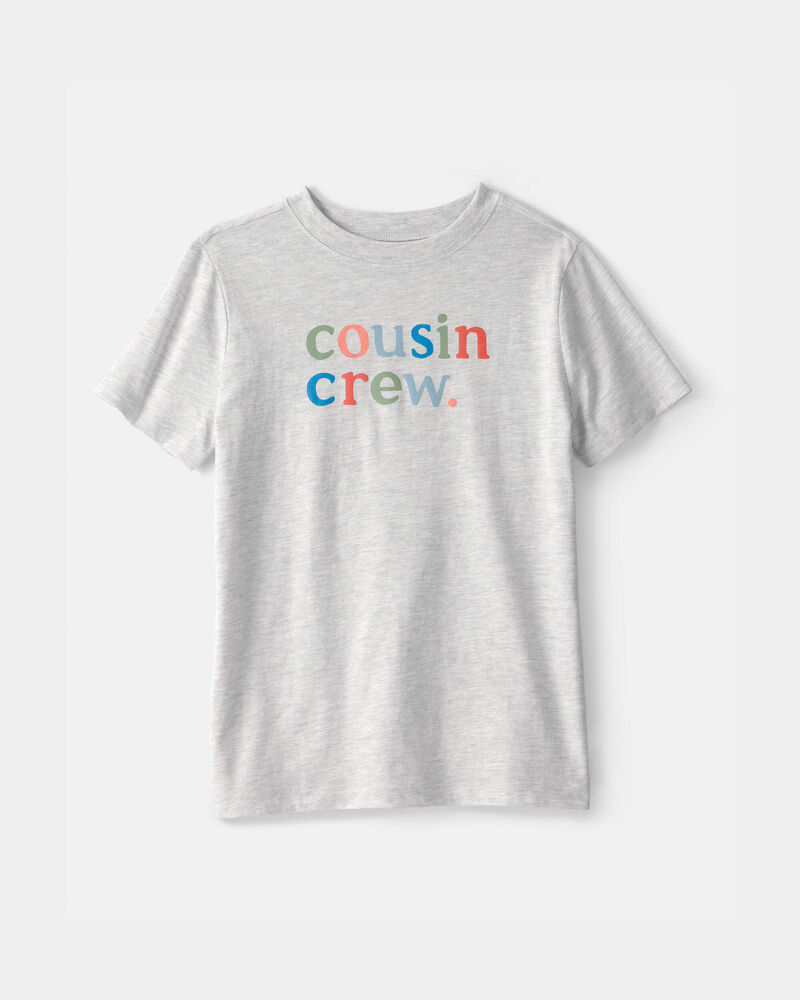 Kid 'Cousin Crew' Graphic Tee - Grey, image 1 of 3 slides