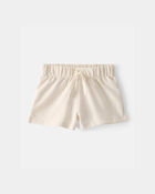 Baby Girl French Terry Shorts - Cream, image 1 of 4 slides