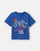 Gar&ccedil;ons - T-shirt &agrave; imprim&eacute; Spider-Man de &copy;Marvel - Bleu, image 1 sur 2 diapositives