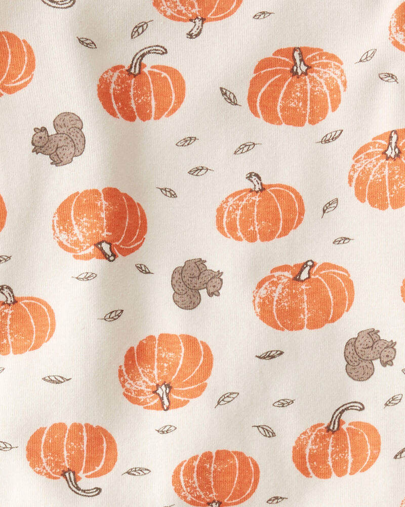 Baby 2-Piece Organic Cotton Pyjamas in Harvest Pumpkins, image 3 of 4 slides