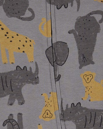 Baby Safari Animal 2-Way Zip Sleeper Pyjamas, 