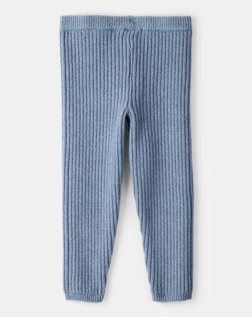 Toddler Girl Ribbed Sweater Knit Pants - Blue, 