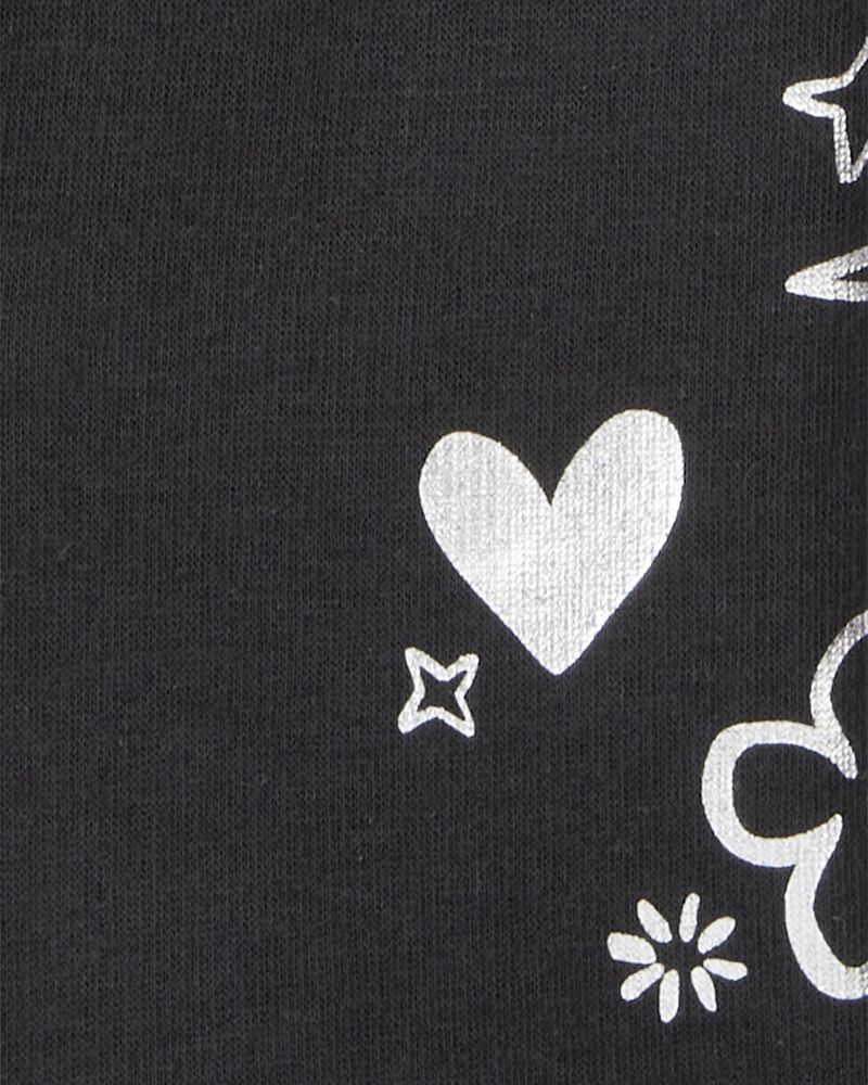 Girls Pull-On Stretch Cozy Leggings - Black, image 4 of 6 slides