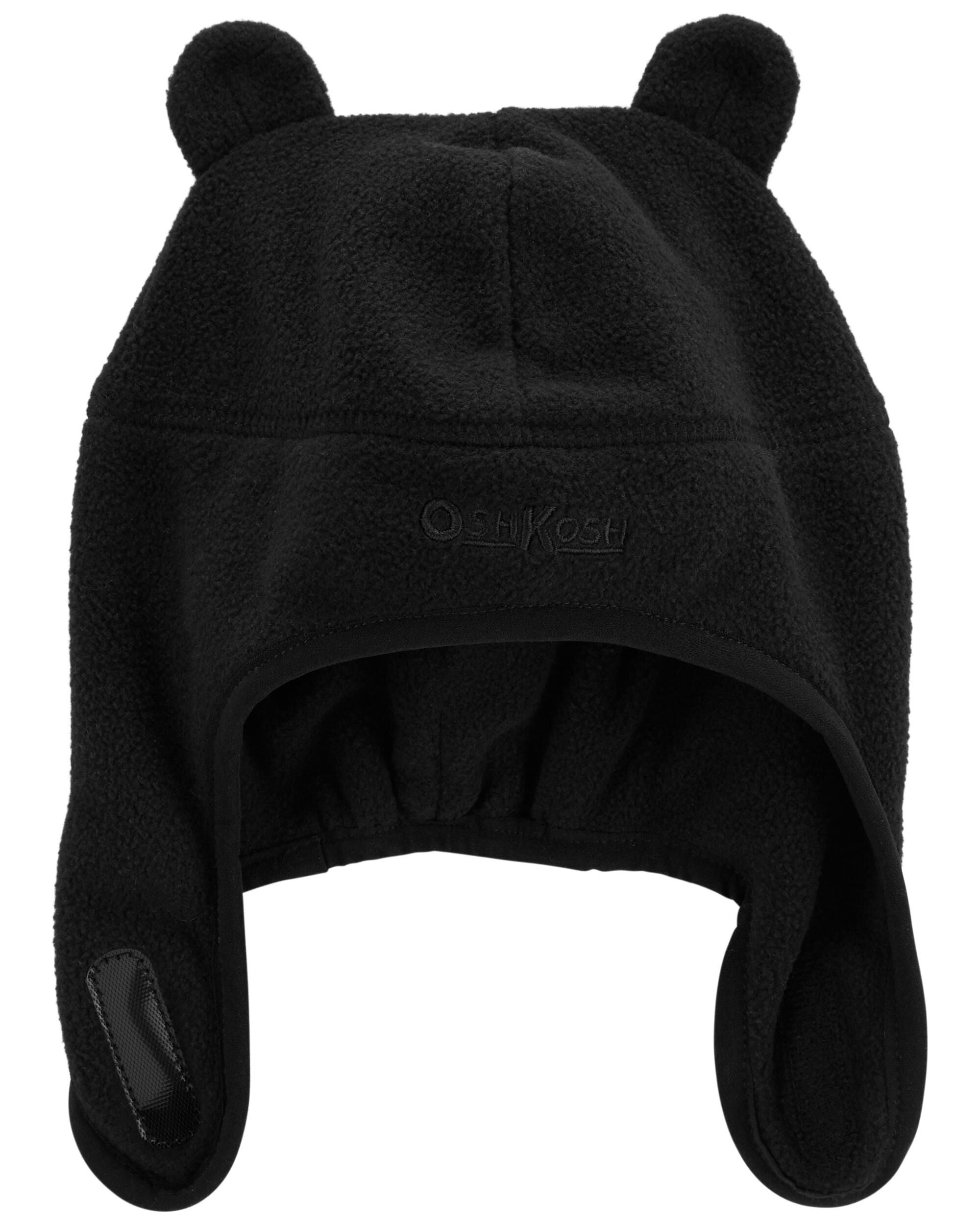 Black Baby Fleece Hat With Chinstrap Carter s Oshkosh Canada