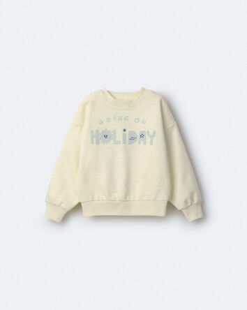 Toddler 'Going On Holiday' Dolman-Sleeve Sweatshirt - Yellow, 