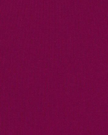Girls Long-Sleeve Ribbed Top - Burgundy, 