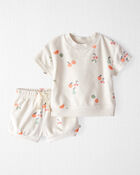 Baby 2-Piece Fruit-Print Set Made with Organic Cotton, image 1 of 3 slides