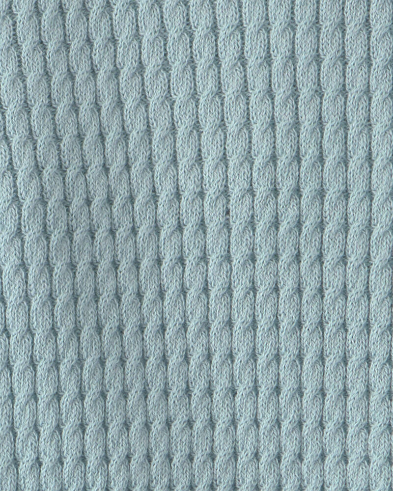 B&eacute;b&eacute; - Ensemble 2 pi&egrave;ces haut et pantalon en tricot c&acirc;bl&eacute; de coton biologique, image 3 sur 3 diapositives