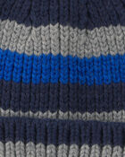 Boys Kombi Stripy Beanie Hat - Navy, image 2 of 2 slides