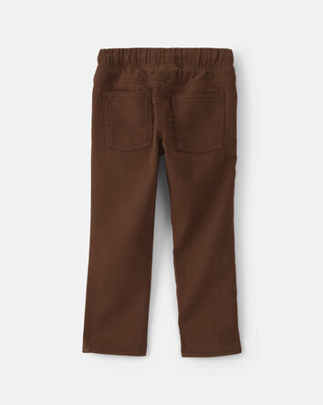 Toddler Boy Cotton Pull-On Pants - Brown, 