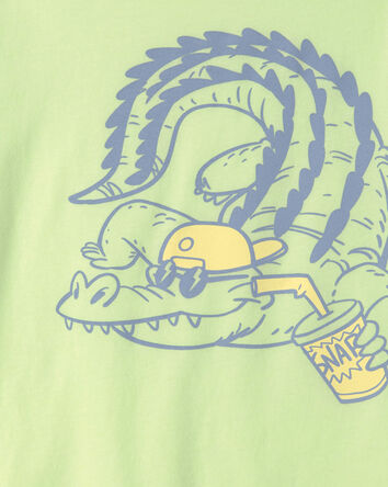 Boys Alligator Graphic Tee - Green, 