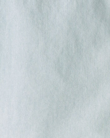 Girls Chambray Short-Sleeve Top - Blue, 