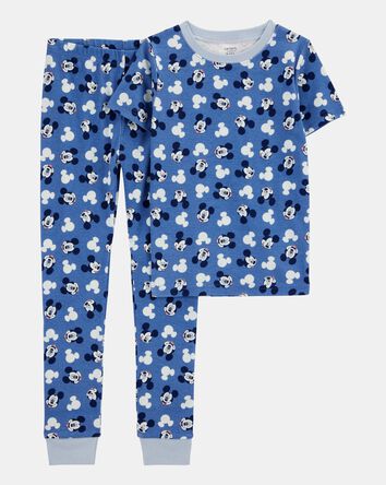 Enfant Pyjama 2 pi&egrave;ces en coton ajust&eacute; imprim&eacute; de Disney&copy; Mickey Mouse - Bleu marine, 