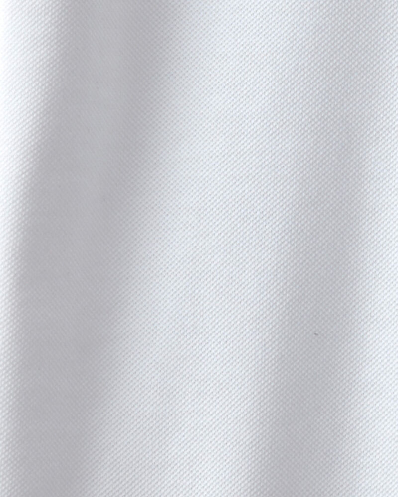 Filles - Polo d&rsquo;uniforme en piqu&eacute; - Blanc, image 2 sur 2 diapositives