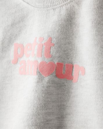 B&eacute;b&eacute; fille - Ensemble 3 pi&egrave;ces cardigan &agrave; pois &laquo;&nbsp;Petit amour&nbsp;&raquo; &ndash; Rose, 