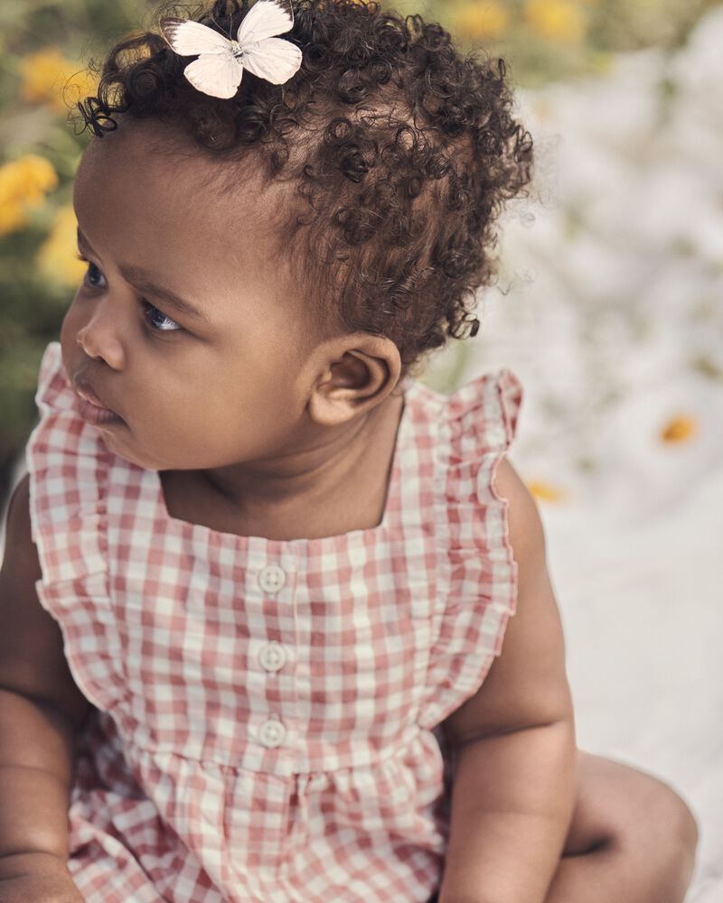 Baby Gingham Top Made With Organic Cotton, image 4 of 5 slides