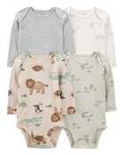 Baby 4-Pack Original Long-Sleeve Bodysuits, image 1 of 6 slides
