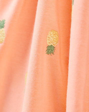 Bébé Pyjama 1 pièce PurelySoft sans pieds imprimé d’ananas - Corail, 