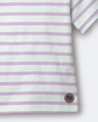 Toddler Relaxed Tee in Stripes- Blue/Purple, image 5 of 6 slides