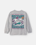 Boys 'Grid Iron Crew' Sports Graphic Tee - Grey, image 2 of 5 slides