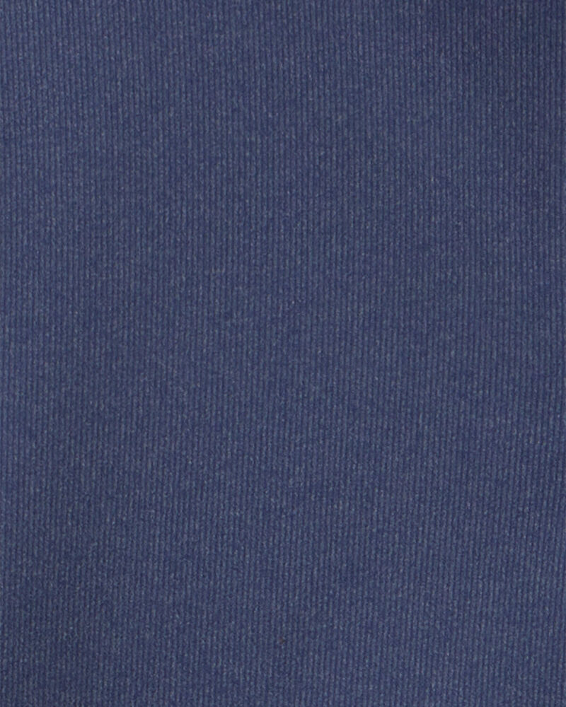 Boys Quarter-Zip Rib Pullover Sweatshirt - Navy Blue, image 2 of 3 slides