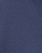 Boys Quarter-Zip Rib Pullover Sweatshirt - Navy Blue, image 2 of 3 slides