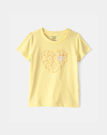 Tout-petit fille - T-shirt &agrave; imprim&eacute; poussins de P&acirc;ques - Jaune, 