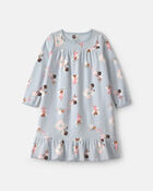Filles - Robe de nuit ample en molleton &agrave; motif f&eacute;e &ndash; Bleu, image 1 sur 2 diapositives