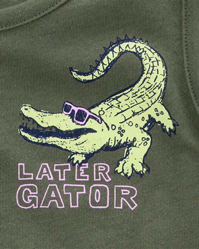 Toddler Alligator Graphic Tank - Green, image 2 of 3 slides